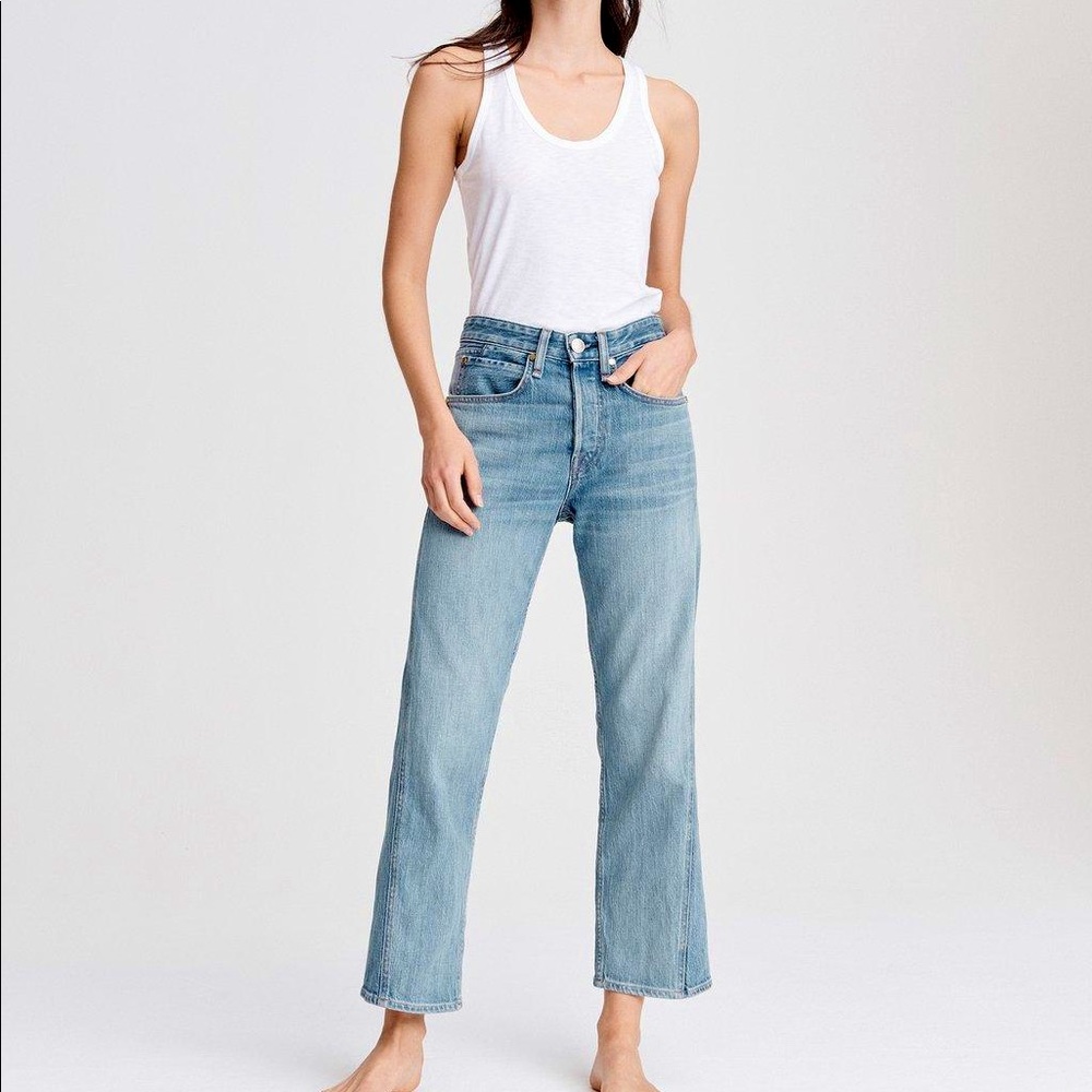 Rag & Bone Maya High Rise Ankle Straight Jeans 24